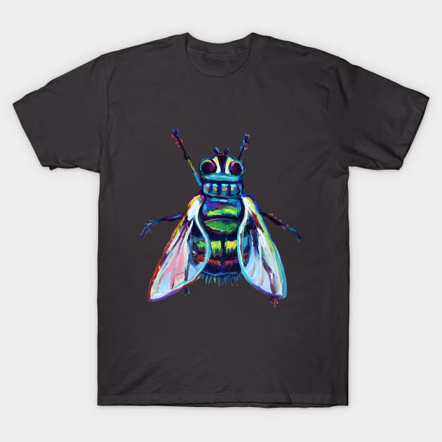 Psychedelic Housefly T-Shirt by RobertPhelpsArt